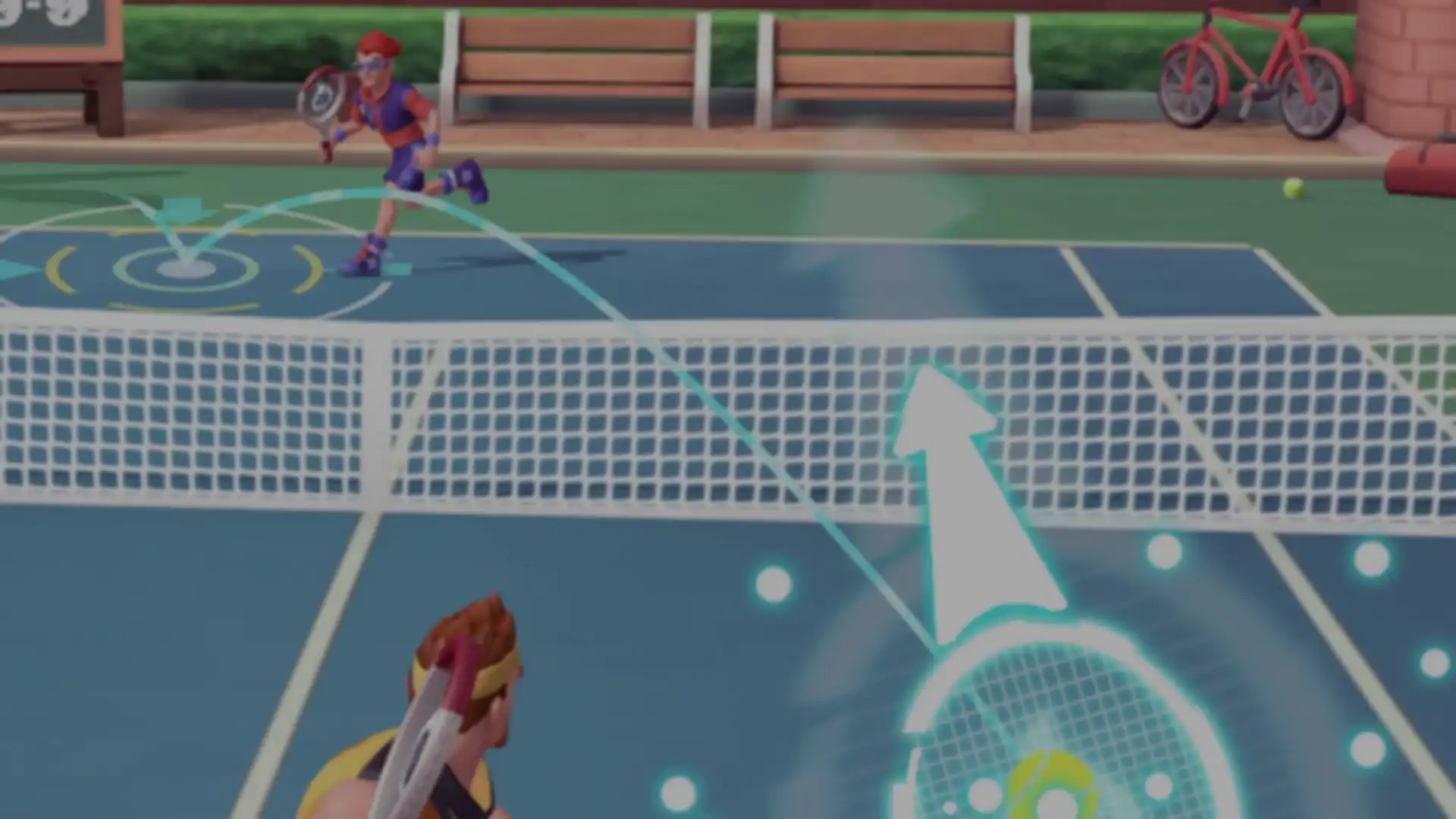 Court de ténis do jogo Extreme Tennis, um dos títulos analisados nesta edição